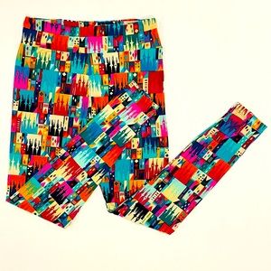 Lularoe Leggings Womens One Size Disney Cinderella Castle Walt Disney World